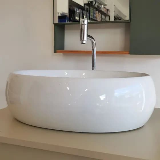 Cuba Oval De Apoio Grande Louça Premium 47cm