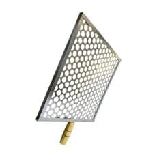 Grelha De Aço Compacta Tela Moeda 34x32 P/ Churrasco Churrasqueira Cabo Madeira