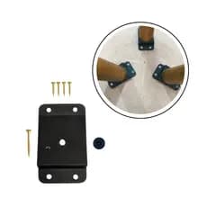 Suporte Fixação Chapinha Para Pés De Mesa Fixar O Tampo MDF De Mesinhas