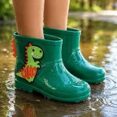 Galocha Infantil Menino Bota Criança Chuva Frio Escola Masculino Desenhos Fofos Estilosa