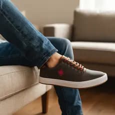 Tênis Masculino Casual com Calce Rápido e Palmilha Macia para Conforto