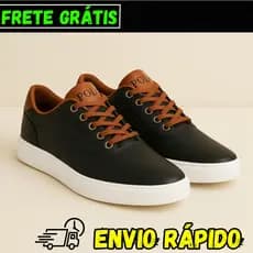 Sapatenis Masculino Casual Chic – Couro de Verdade, Design Atemporal e Pronta Entrega!