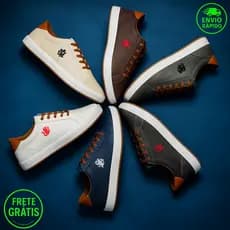 Sapatenis Masculino Casual Chic – Couro de Verdade, Design Atemporal e Pronta Entrega!