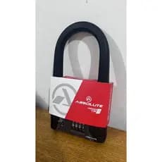 Cadeado U Lock Absolute Bike Com Segredo Silicone Anti Risco 123x218mm Trava Segurança Bicicleta