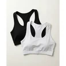 Kit 2 Tops Feminino Nadador Fitness Básico Sem Bojo Microfibra Academia