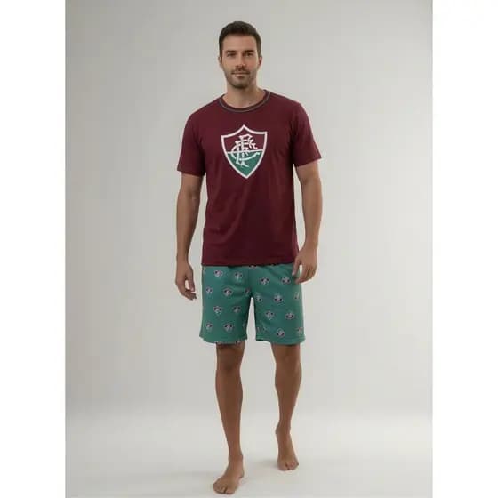 Pijama Fluminense Masculino em Malha Verão