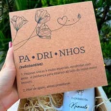 Caixa Convite Padrinhos de Batismo com Caneca Personalizada Padrinhos Batismo, Batizado Dinda Dindo