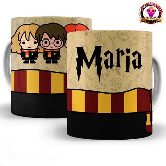 Caneca Personalizada Harry Potter Xicara com Nome Copo Harry Potter