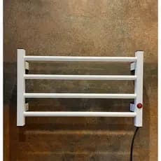 Toalheiro Térmico Porta Toalha Seca e Aquece 4 Barras Alumínio Bivolt Electrowood