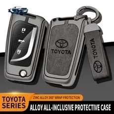 Capa de Chave de Carro em Liga de Zinco para Toyota Hilux Yaris RAV4 Corolla Avensis Aygo Verso Scion TC IM Camry Auris