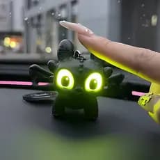 Como Treinar Seu Dragão: Ornamento Luminoso para Interior de Carro do Desdentado, Asas da Fúria Noturna Podem Mover-se,