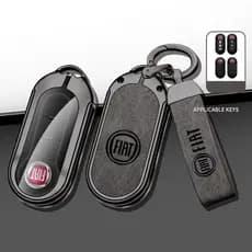 Capa de Chave em Liga de Zinco para Fiat Ducato 500 500L Panda Grande Punto Lancia Musa, Acessórios para Chave de Carro