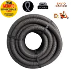 Conduite Eletroduto Flexivel 1" Polegada Cinza 25 Mts E 50MTS Pead Alta Reforçado