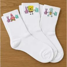 Kit 6 Meias Marombas Bob Esponja Anime Treino Sport Academia