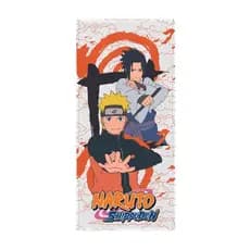 Toalha de Banho e Praia Infantil Lepper 60cm x 1,20m Felpuda Antialérgica Personagem Naruto