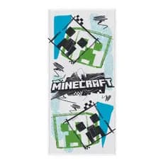 Toalha de Banho e Praia Infantil Lepper 60cm x 1,20m Felpuda Antialérgica Personagem Minecraft