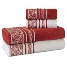 Kit 4 peças Toalha Chicago Garmisch 100% Algodão (2 Banhão e 2 Rosto) Felpa Suave Cores Modernas