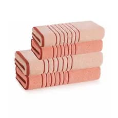 Kit 4 peças Toalha Amsterdã Garmisch 100% Algodão (2 Banhão e 2 Rosto) Toque Macio Cores Sortidas