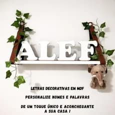Letras e Números De Mesa Decorativos para Festas Aniversário Casamento Chá  e Eventos em MDF Branco 10cm de Altura