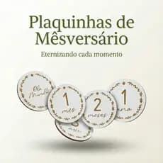 Plaquinhas Mêsversário Aniversário Meses Bebê Decoração Foto Plaquinhas de Aniversário Bebê Kit 16 Plaquinhas