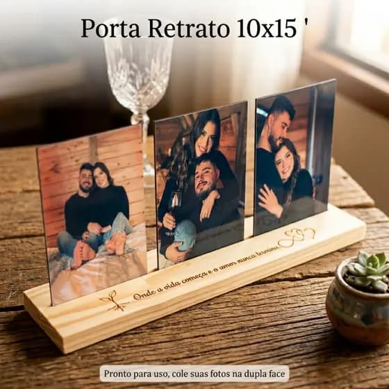 Porta Retrato Amor e Família Para Fotos 10x15 Maternidade Presente Casal Mãe e Bebê Porta Retrato Infantil 10x15