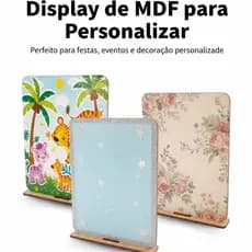 Kit Display MDF 10x15 Para Personalizar Adesivar Pintar Decoração Artesanato e Eventos Lembrancinha de Festa