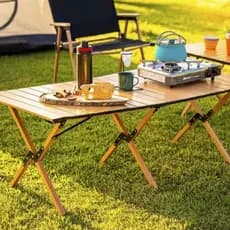 Mesa Dobrável Camping 120cm Leve e Estável com Bolsa Transporte Ideal para Acampamento e Jardim