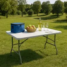 Mesa Dobrável Robust NTK PEAD 1,80m Alta Resistência com Pés Antiderrapantes Uso Doméstico e Camping