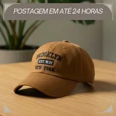 Bone Retro Brooklyn Aba Curva Unissex Ajustável Regulável Masculino Feminino