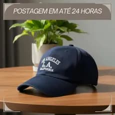 Boné Retro LA Los Angeles Aba Curvada Unissex Ajustavel Tamanho Unico Retro Esportivo