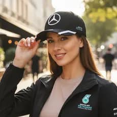 Boné Mercedes Benz Masculino Strapback Ajustavel Aba Curva