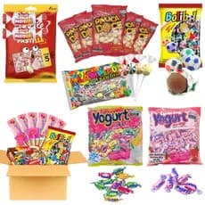 Kit Doces 60 Itens Sacolinha Guloseimas Festa Infantil Lembrancinha
