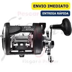 Carretilha de Pesca Alto Perfil Carretel De Arrasto Marítimo Corrico Mão Direita Tambor Resistente