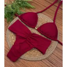 Conjunto Biquini Cortininha calcinha Borboleta Com Bojo Removível  Forrado Moda Praia Verão