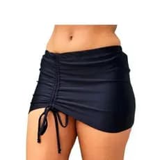 Saída de Praia Saia com amarração ajuste curta verão estilo biquíni feminino