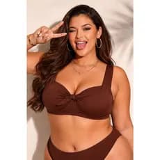 Biquini Cropped Avulso Meia Taça Com Bojo Maior Sustentação Plus Size  Moda Praia Verão