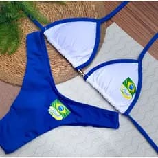 Copa Brasil Biquíni Brasileiro Asa Delta Fio Duplo PROMOÇÃO Top Cortininha Confortável