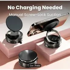 Suporte magnético Universal para telefone para carro a vácuo 360°Ventosa dobrável ajustável
