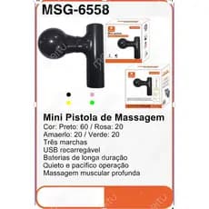 Mini Pistola Massageadora Recarregável 5V - Compacta, Leve e com Motor Sem Escova...