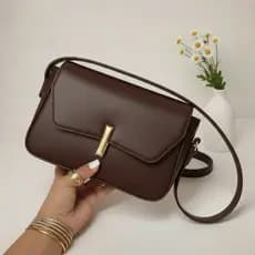 Bolsa Transversal Feminina Meia Lua Marrom