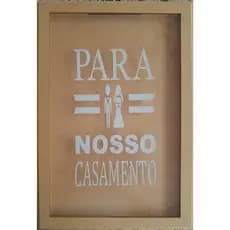 Quadro Porta Dinheiro Cofre Decoração - Para Nosso Casamento