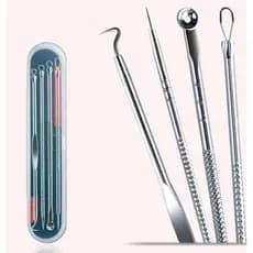 Kit com 4 Ferramentas para Remoção de Acne: Sua Solução Profissional em Casa