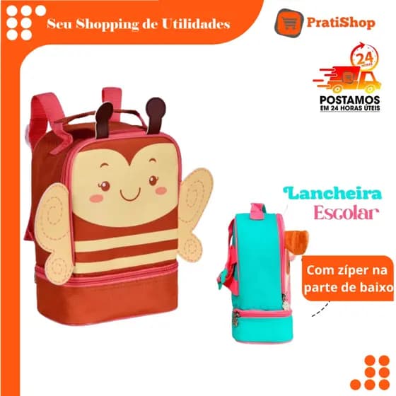 Lancheira Térmica Infantil com Alça Bichinhos