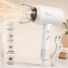 Secador De Cabelo Profissional Íons Negativos 2000W Ar Quente E Frio Dobrável Portátil
