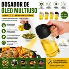 Dosador De Óleo Spray Multiuso Borrifador Pulverizador Para Azeite Vinagre Air Fryer E Churrasco