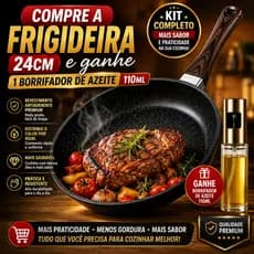 Frigideira Antiaderente 24cm Com Borrifador De Azeite 110ml Kit Cozinha