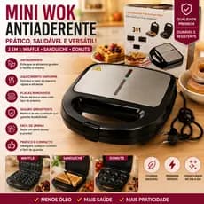 Sanduicheira Elétrica 3 Em 1 110v Waffle Sanduíche Donuts Com Placas Removíveis