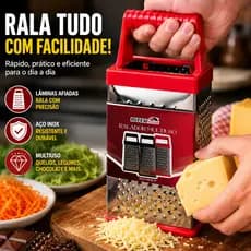 Ralador Multiuso Inox 4 Faces Para Queijo Legumes E Alimentos