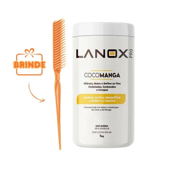 Finalizador Cocomanga 1kg + Brinde (pente) - Ativador, mousse ou gelatina