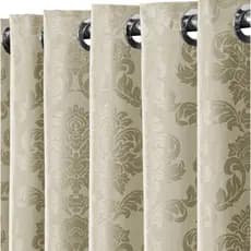 Cortina Premium Para Sala e Quarto Jacquard Estampada 1,30 x 2,00m Esticada Semi Blackout